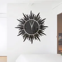 Солнечные экологически чистые хрустальные декоративные часы для гостиной, спальни, настенные часы, зеркальные часы, кварцевые часы