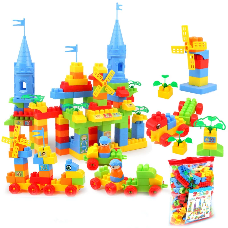 

320Pcs Big Castle Building Block DIY Bricks Baby Safe Assembling Educational Model Set Gift Toys For Kids Girl Children