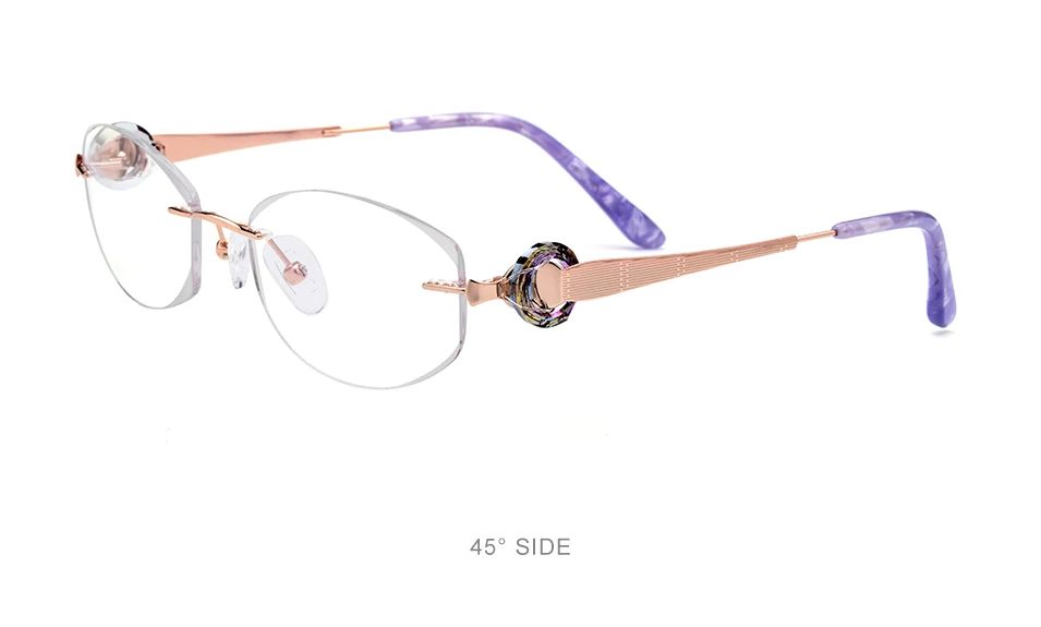 FONEX титановые очки без оправы, женские ультралегкие Роскошные брендовые дизайнерские очки с алмазной огранкой, оправа для очков по рецепту 967