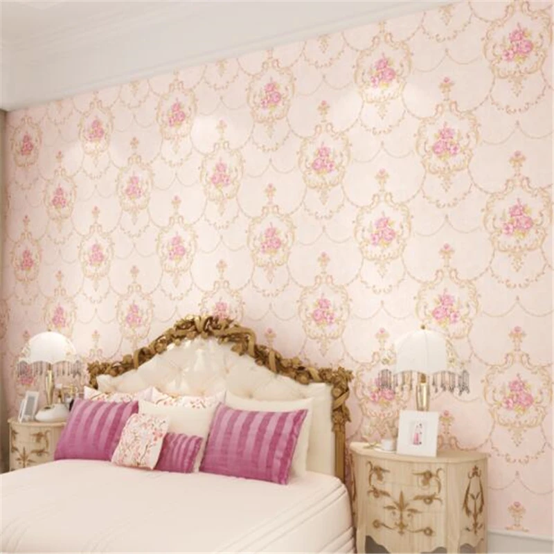 

beibehang New Pure pressure European rural non-woven fabric wallpaper 3D bedroom living room TV back wallpaper papel de parede