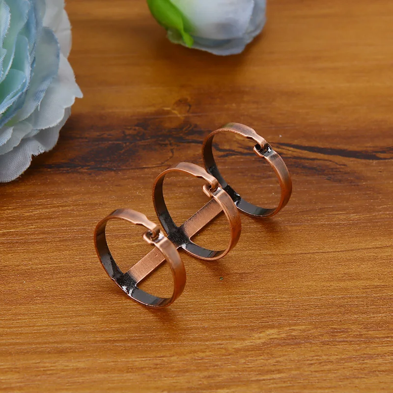 2Pcs Creative Metal Loose Leaf Book Binder Hinged Rings Scrapbook Clips Craft Photo Album Flat Ring Binder Desk Calendar Circle