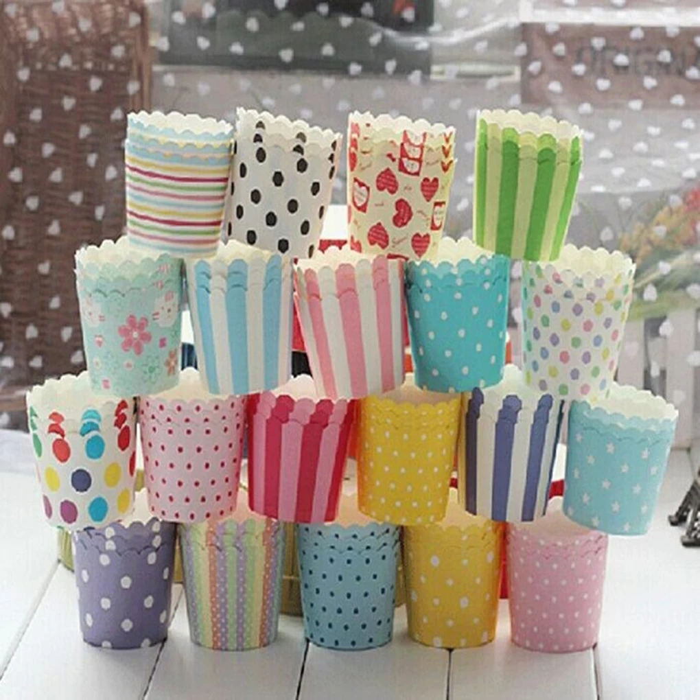 

Hot sales 50 PCS Paper Cake Cup Liners Baking Cup Muffin Cupcake Cases
