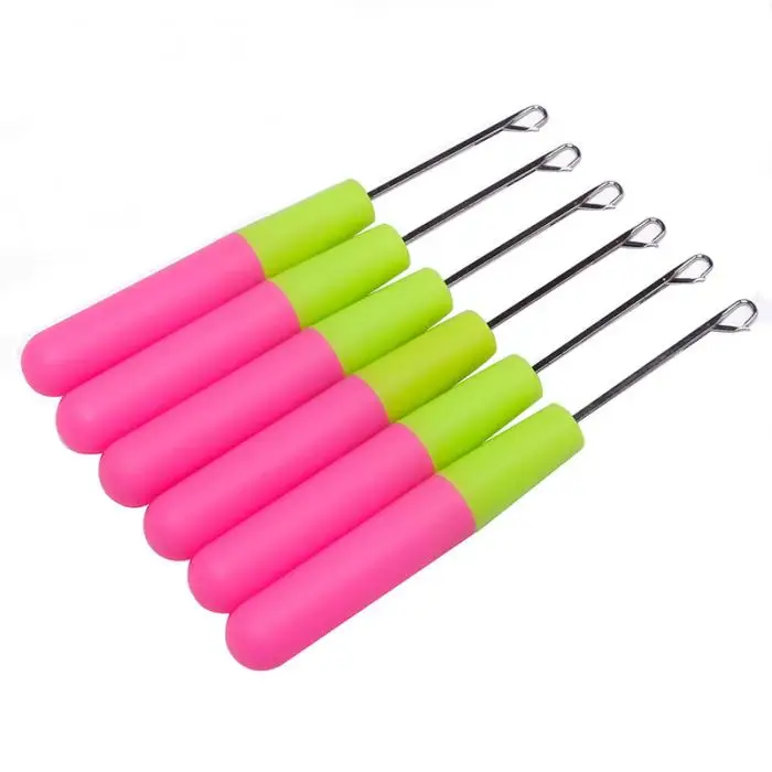 4pcs/set 15cm Hair Extension Tools Plastic Handle Wig Needle Crochet Hook 789