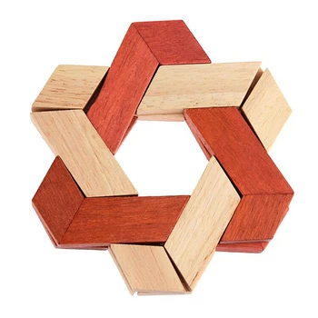 

1 Pc Traditional Wooden Brain Teaser Puzzle Classic IQ Wooden Puzzle Kong Ming Locks Educational Toys
