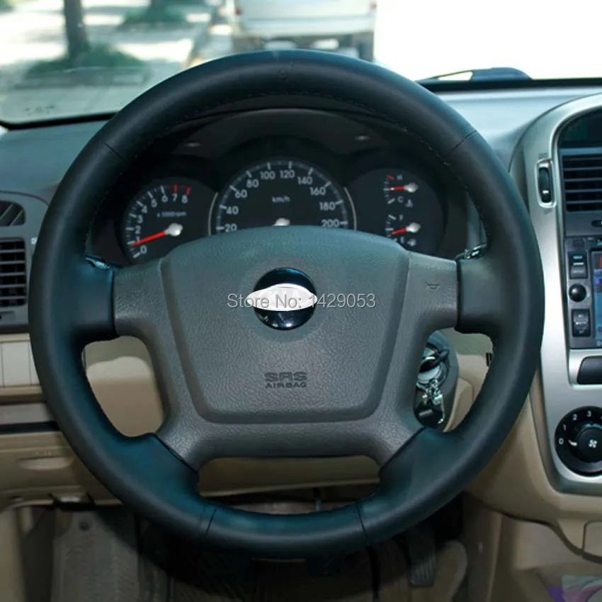 

Case for KIA Cerato Steering wheel covers DIY genuine leather sewing car steering covers car styling Anti-slip