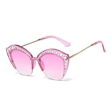 Роскошные солнцезащитные очки с камнем для женщин винтажные женские солнцезащитные очки красивые аксессуары ретро Gafas De Sol Оттенки для улицы 2764X
