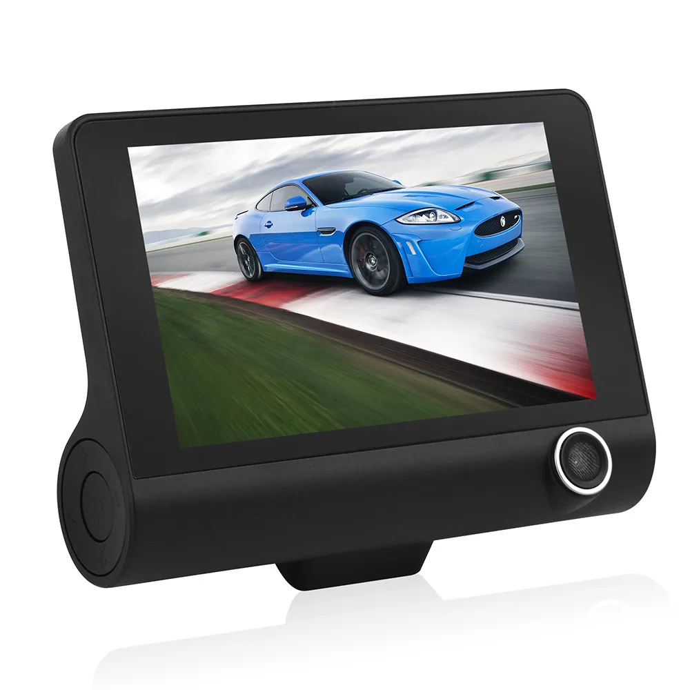 

4 Inch HD 1080p Three Lens Car Sprint Camera Night Vision Cam Recorder Driving DVR Camera Car Instrument built-in Sensor