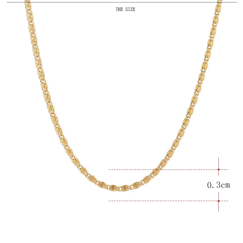 CACANA Stainless Steel Chain Necklaces For Man Women Gold Silver Color For Pendant Myriad Words Donot Fade Jewelry A1289