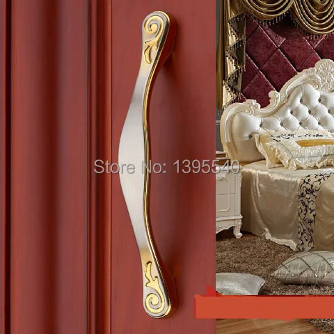 

New 64mm Brush Modern Cabinet Drawer Handles Knobs Furniture Solid Handles Cupboard Closet Handle Pulls Bars Golden Silver Knob