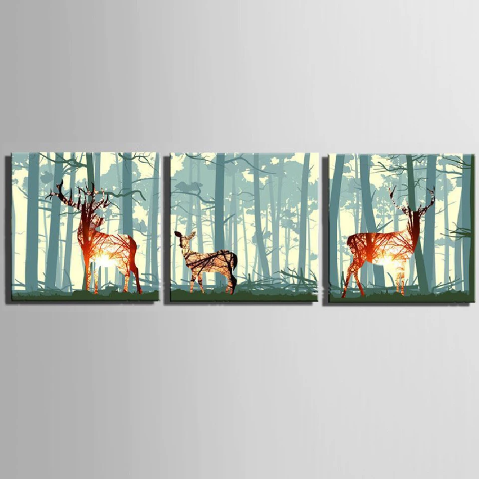 Wall-Art-Modular-Poster-Home-Decor-3-Pieces-Forest-Deer-Landscape-Frame-HD-Printed-Modern-Canvas (1)