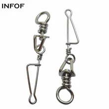 INFOF рыболовный поворотный минус с итальянской защелкой#4 рыболовный шарнир из нержавеющей стали рыболовные аксессуары разъем