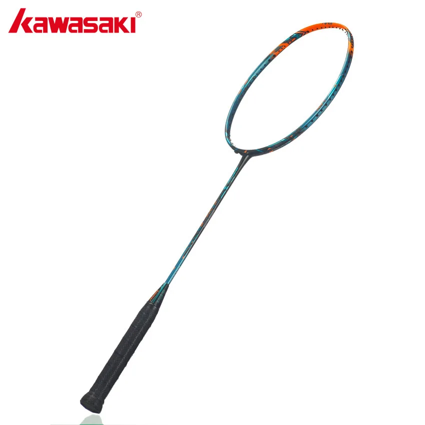 

Kawasaki Professional Badminton Rackets with String Offensive Type 100% Carbon Racket Racquet Box Frame Force F9