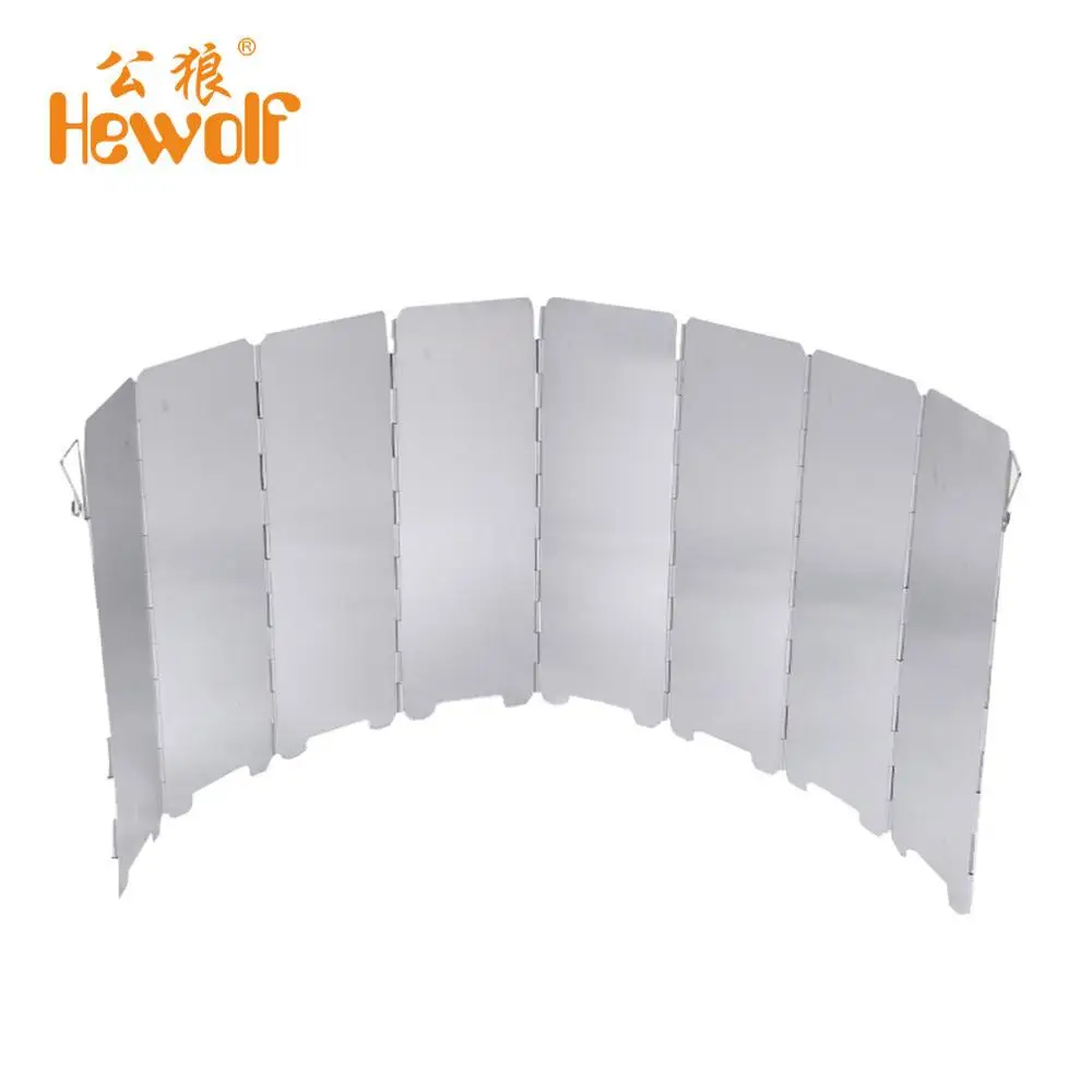 Hewolf Ultralight Outdoor Foldable 8 Plates Wind Deflectors Camping Gas