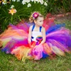 Keenomommy dulces de flor de arco iris niñas Tutu cumpleaños vestido de boda foto de los niños Halloween traje de Navidad TS052 ► Foto 2/6