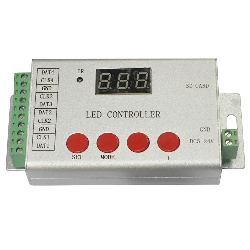 

4 ports led controller,drive max 6144 pixels,infrared remote control,WS2812,WS2813,UCS1903,SM16703 strip programmable controller