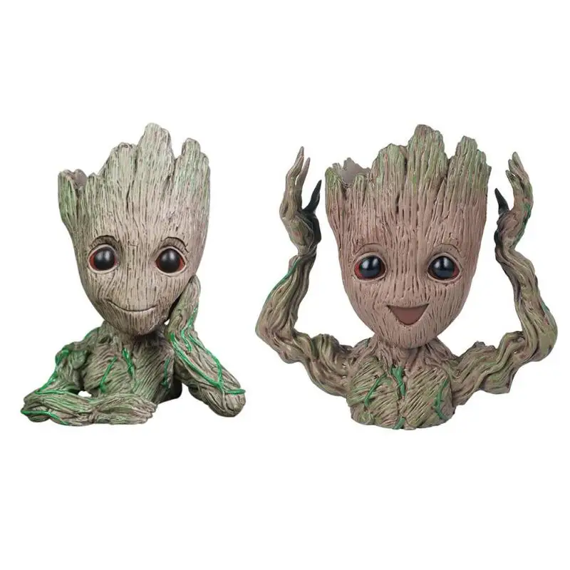 

Multifunctional Tree Man Pen Holder Creative Flowerpot PVC Anime Character Model Home Bedroom Desktop Decoration