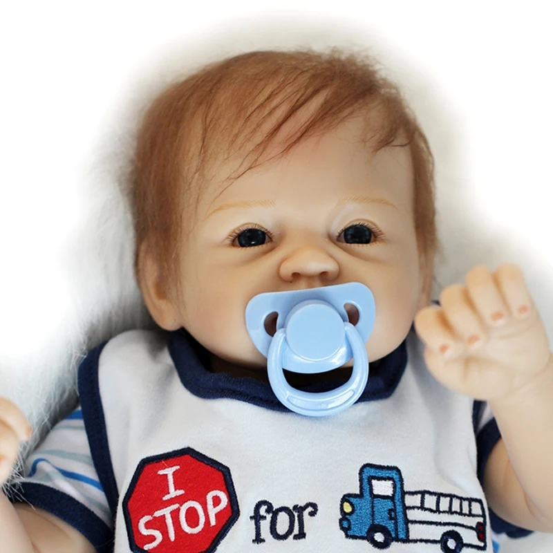 KEIUMI Реалистичная кукла Reborn Baby Boy 22 дюйма силиконовая для младенцев ручная работа
