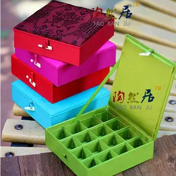 

Chinese jewelry boxes necklace pendant earrings ring high-grade 16 lattice JinHe receive earring display box