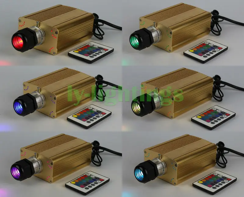Волоконно оптический источник света RGB led свет двигателя ИК пульт для оптического