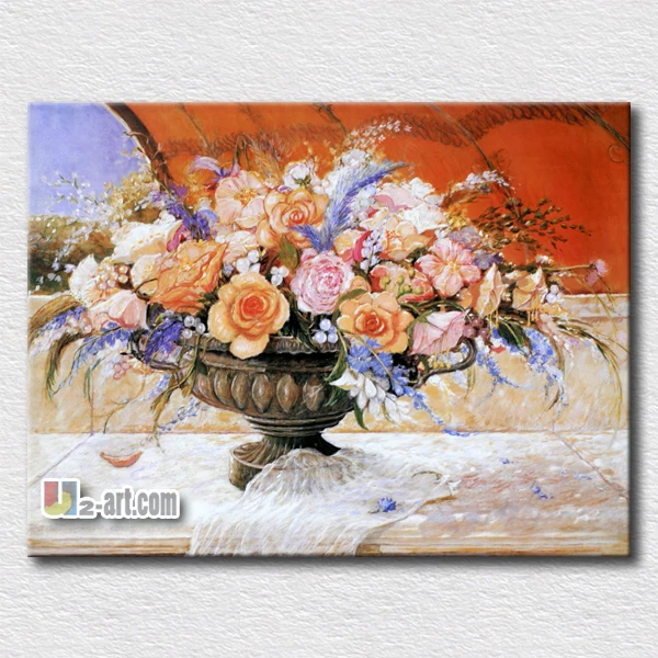 

Home decoration art flowers prints on canvas colourful oil painting for decorate modern home
