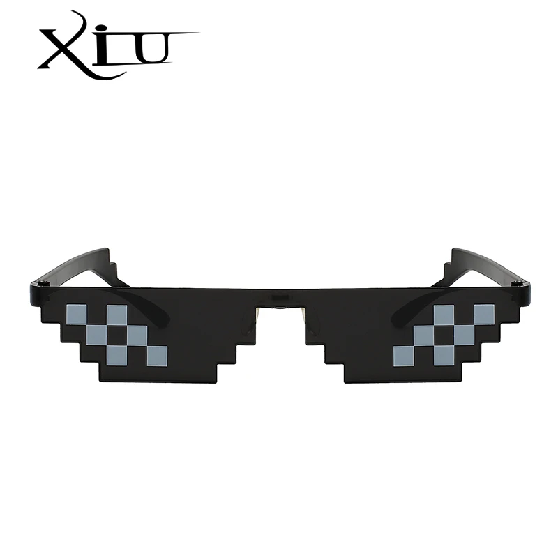 XIU уникальные Винтажные Солнцезащитные очки для мужчин прохладный puls Размер 8 бит пиксель С носоупоры солнцезащитные очки