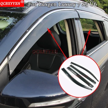 

QCBXYYXH Car-Styling For Luxgen Luxury 7 S5 U6 Awnings Shelters Window Visors Sun Rain Shield Stickers Covers Auto Accessories