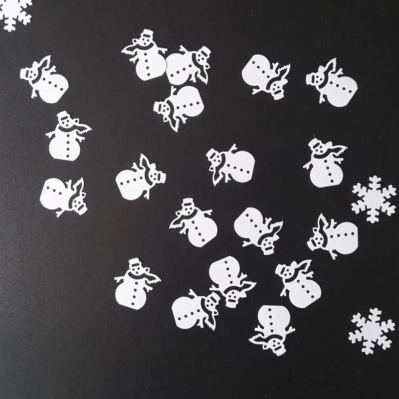 

15G Christmas Snow Frozen Glitter Snowman Birthday Party Confetti Die Cut Punches Halloween Decorations Sprinkle Table Scatters