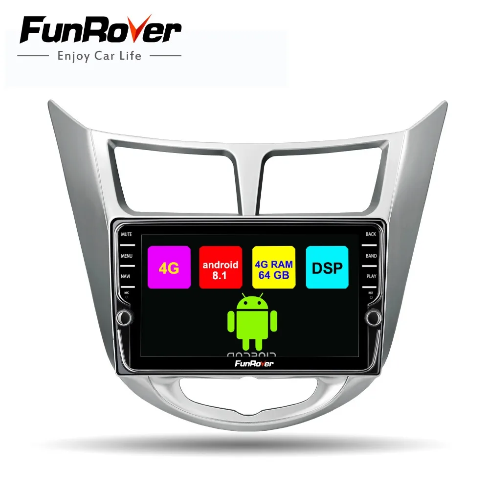 Funrover Octa core android 8 1 2 din font b car b font dvd multimedia player