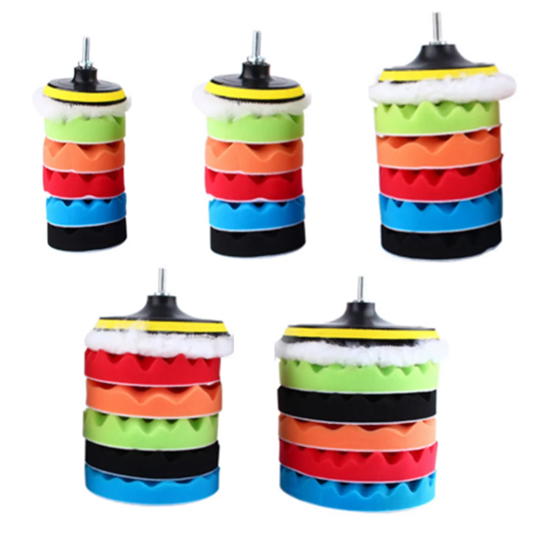 

2018 New 3/4/5/6/7 inch Automotive Polishing Tools car polishing disc sponge polishing wheel wool pad 8 piece beauty waxing set