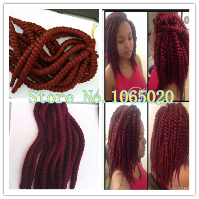 Beautiful Burgundy 7packs Lot 12 Inch 100 Kanekalon Synthetic