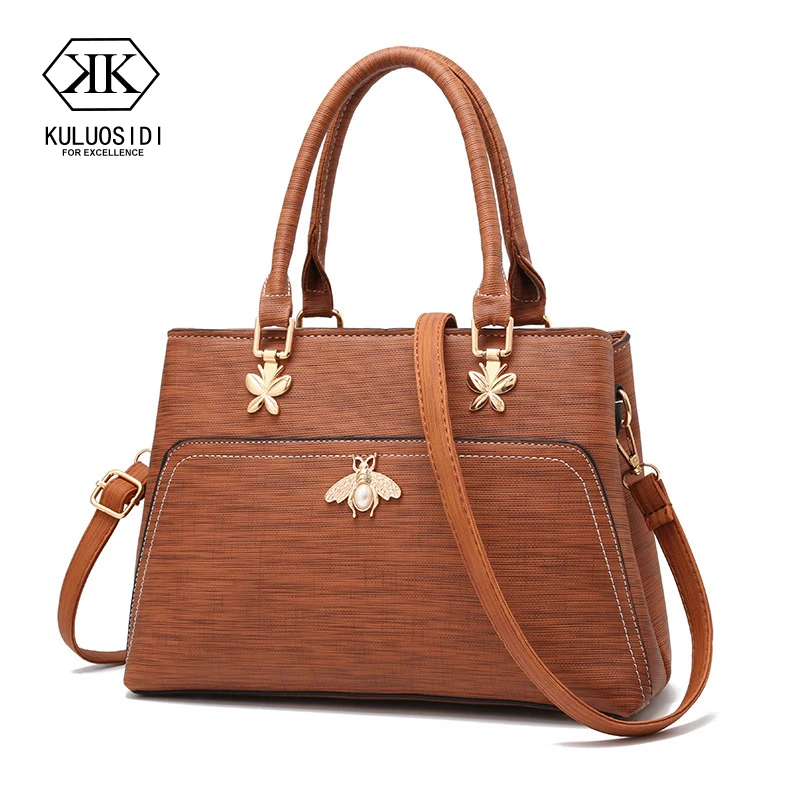 

Large Capacity Women Leather Handbags Insect Decoration Shoulder Bag For Women 2018 Tote Bag Sac a Main Lady Hand Bags