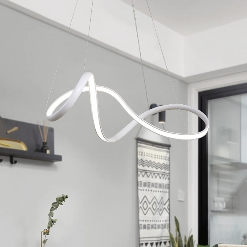 

White/Black Hot Dimmable Modern LED Pendant Lights for Dining Room Living Room Bar hanglamp suspension luminaire Pendant Lamp