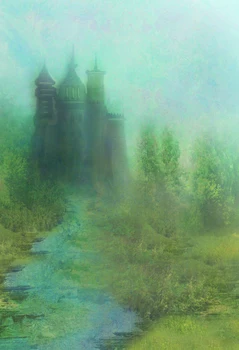 

HUAYI abstract landscape old castle Photography backgrounds Vinyl Portrait Studio Photo backdrop XT-6576