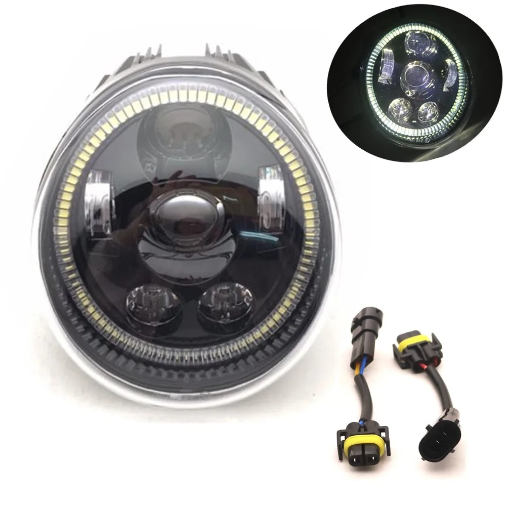 Dla motocykli V Rod reflektory Led ze światłem do jazdy dziennej białe Halo pierścień dla Vrod VRSC/V-ROD owalny reflektor 60W Dla motocykli V Rod reflektory Led ze światłem do jazdy dziennej białe Halo pierścień dla Vrod VRSC/V-ROD owalny reflektor 60W