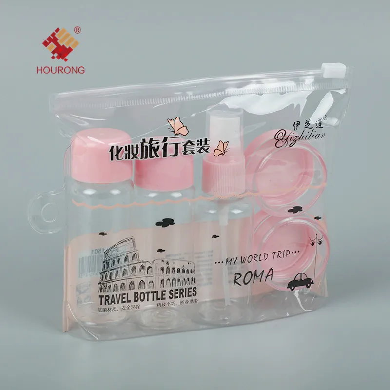 

Transparent Mini 5PCs Plastic Transparent MakeUp Set Perfume Container Bottle Travel Storage Bottle Set Travel Set