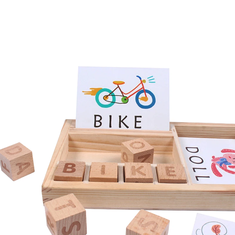 cartao de madeira cognitivo cartao novo bebe brinquedos educativos aprendizagem ingles de madeira do bebe montessori