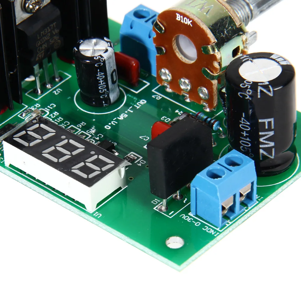 LM317 AC/DC Регулируемый регулятор напряжения понижающий модуль питания с светодиодный дисплей универсальный для платы постоянного тока