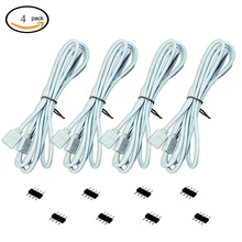 Светодиодные ленты 4-контактный разъем совместимый с 10 мм Ширина SMD 5050 RGB полосы света раздеться Джемпер(4 шт. 2 м удлинитель Con