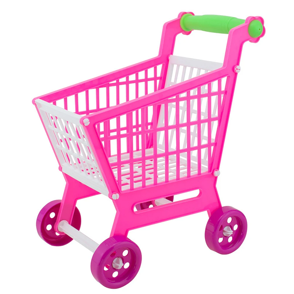 

11.8'' Mini Shopping Cart Kitchen Toys with Full Grocery Food Toy Playset For Funny Kids Play Role Girls Boys Gift Toy