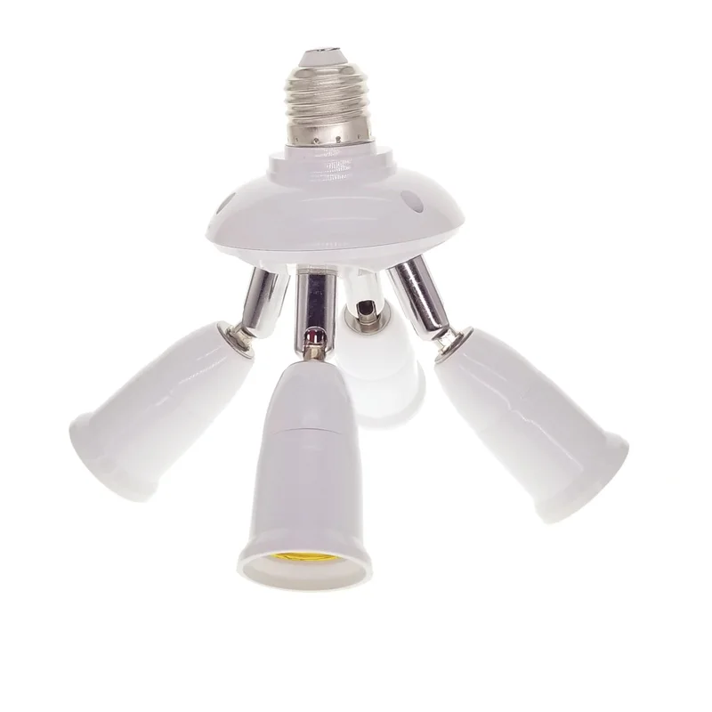 

Adjustable Base Light E27 Lamp Adapter Bulb Holder Socket Splitter 3 in 1 / 4 in 1 / 5 in 1