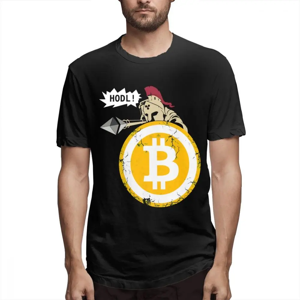 HODL Your Cryptos Sparta Bitcoin Ripple XRP Cryptocurrency T Shirt Male Stylish T Shirt Organic Cotton 2019 New Design T shirt