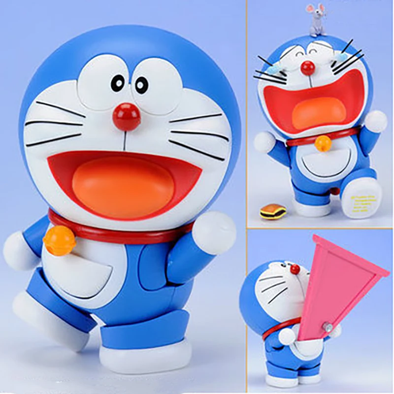Экшн фигурки Nobi Robot Pokonyan фигурка Doraemon 10 см три вида лиц пять пар глаз|Игровые и