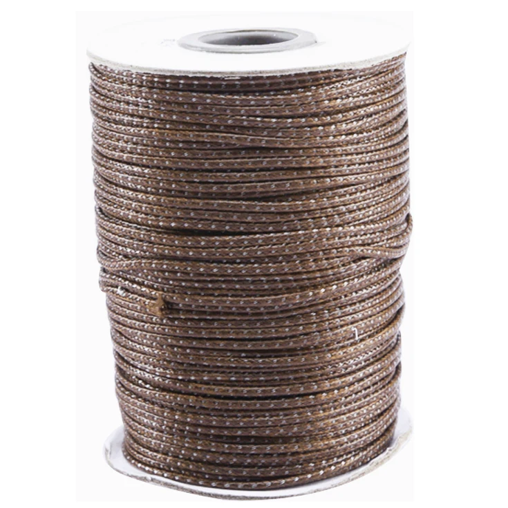 

1,5 мм Dk кофе Корея полиэстровый рыбий восковый шнур, веревка, шнур, нить + ювелирных изделий, аксессуары, браслет, ожерелье, проволока, 100 ярдов