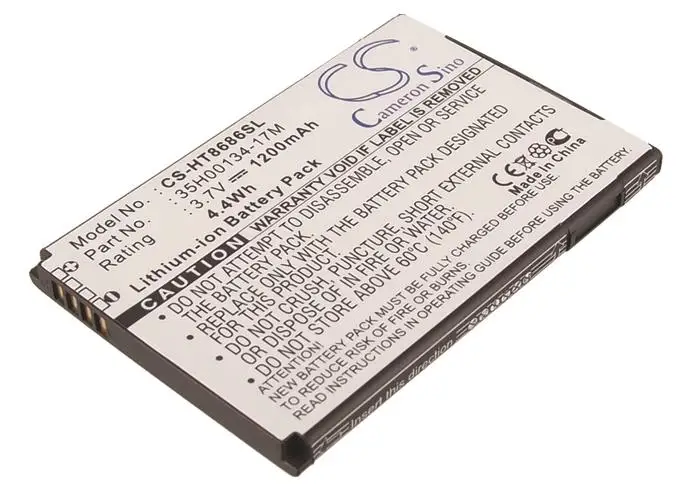 Cameron Sino Высокое качество 1200mAh аккумулятор 35H00134 17M для HTC/Vodafone 7 Trophy PC40100 T8686 WT7 Verizon