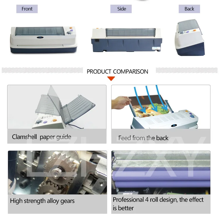 Электрический горячей и холодной A3 ламинатор машина 330 мм 4 роликовая система аппарат для ламинирования для офиса школы и бытовые 1 шт