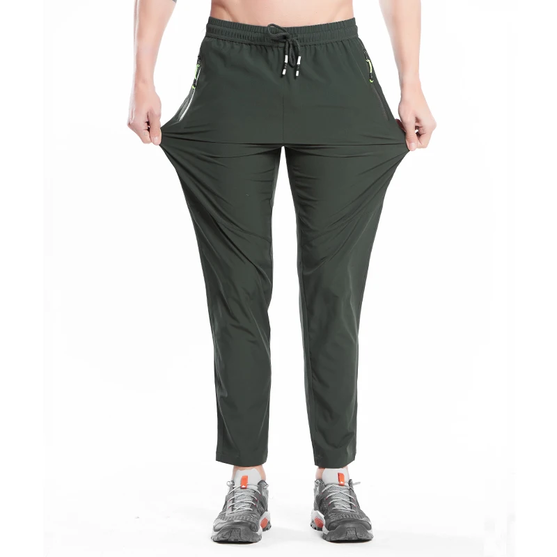 LoClimb los amantes al aire libre senderismo pantalones de las mujeres de los hombres de verano Pantalones de secado rápido escalada pesca hombres Deporte Pantalones AM238
