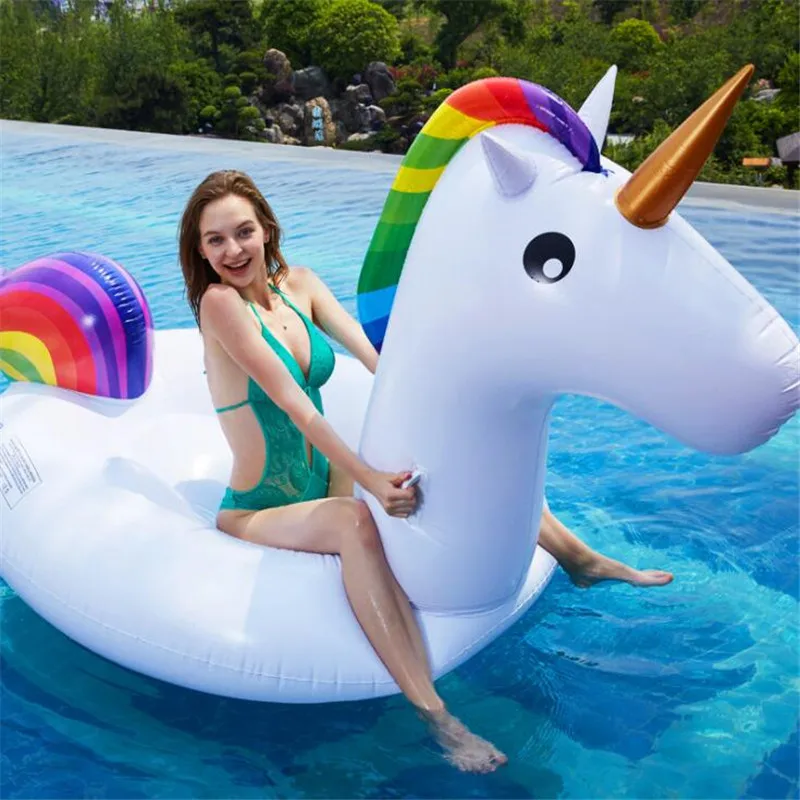 

Big Size Unicorn Summer Inflatable Swimming Pool Raft Float Pool Chair Mattress Swimming Rafts Holiday Party Water Fun Toy 2019