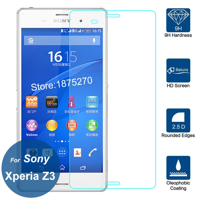 For Sony Xperia Z3 Dual Lte Tempered Glass Screen Protector 9h 2 5d Safety Protective Film On So 01g 401so Sol26 D6633 D6643 4g Tempered Glass Screen Protector Glass Screen Protectorscreen Protector Aliexpress