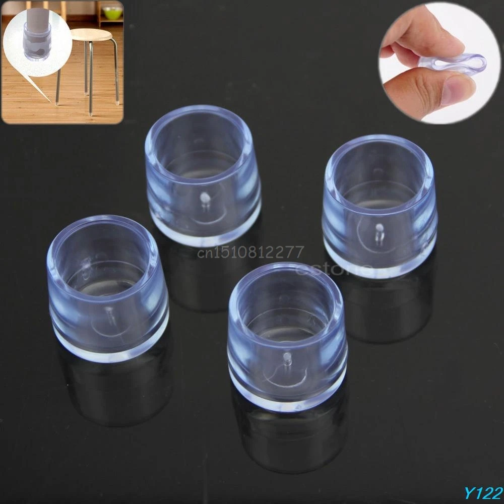 

internal diameter 18mm New 4x Rubber Furniture Table Chair Leg Floor Feet Cap Cover Protectors Round #H0VH#