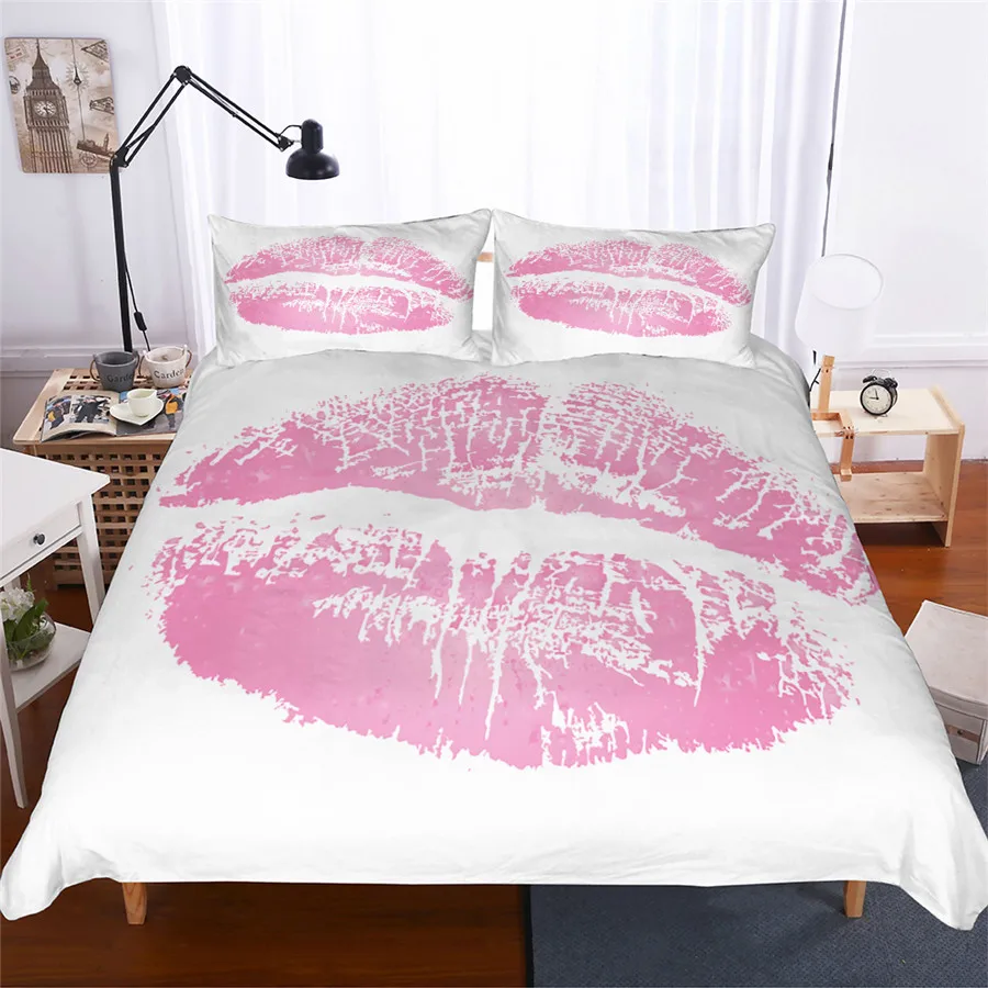 

Bedding Set 3D Printed Duvet Cover Bed Set Mouth Home Textiles for Adults Lifelike Bedclothes with Pillowcase #ZUI02